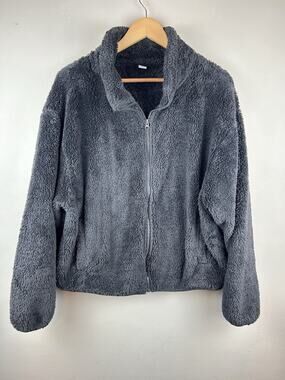 Old Navy Go-Recycled Women's Full-Zip Teddy Sherpa Fleece Jacket Sz XL Soft Warm